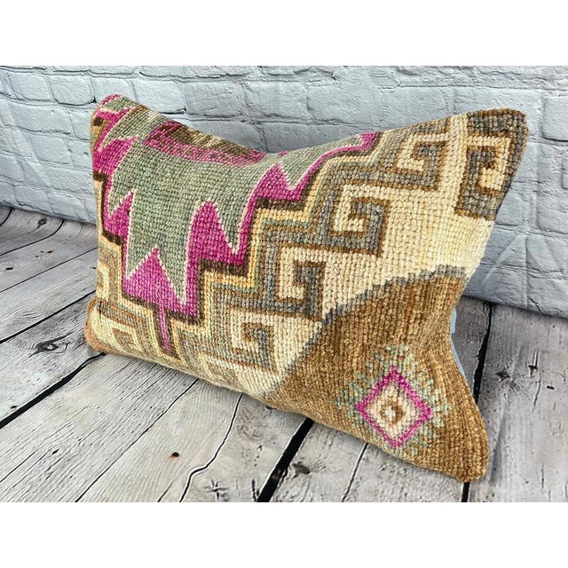 Vintage Pillow Case Turkish Rug Pillow Decorative Rug Pillow Dry cleaning only. PILLOW INSERT IS NOT INCLUDED