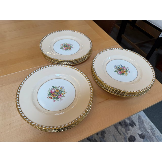 Late 20th Century Mintons Stamped English Pottery Charger Plates, Set of Twelve For Sale - Image 9 of 12