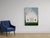 Textile North of Eden by Justin Wheatley | Acrylic on Canvas White Barn With Green Field For Sale - Image 7 of 11