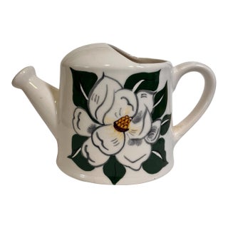 Vintage Magnolia Watering Can Planter For Sale