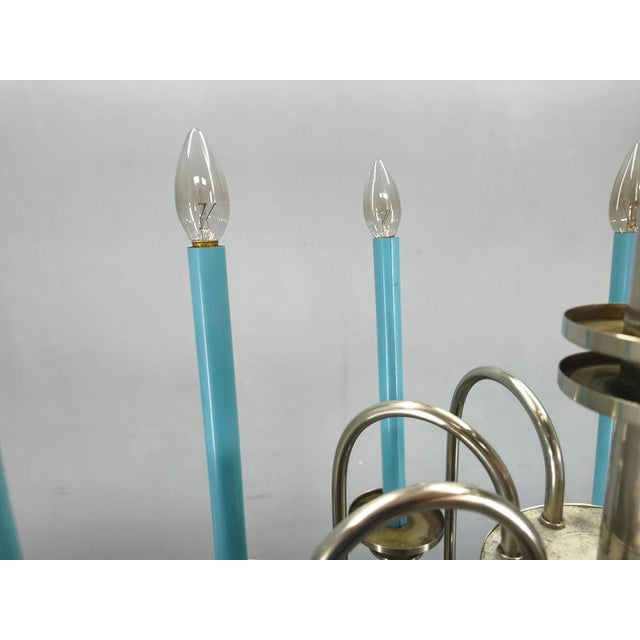 Art Deco Chandelier with Matching Sconces, Czechoslovakia, 1930s, Set of 3 For Sale - Image 14 of 18