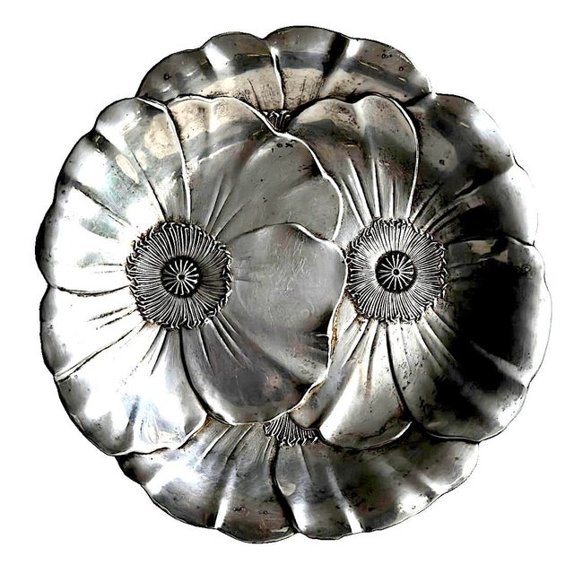 Mid 20th Century Mid 20th Century Wallace Silver-Plate Poppy Platter Model 715 For Sale - Image 5 of 16