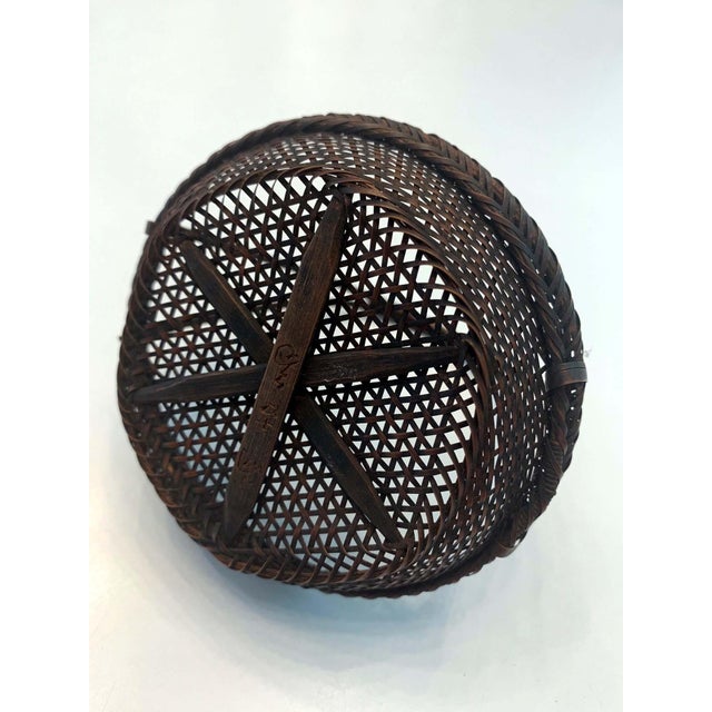 Important Miniature Japanese Bamboo Basket by Hayakawa Shokosai I For Sale - Image 9 of 14