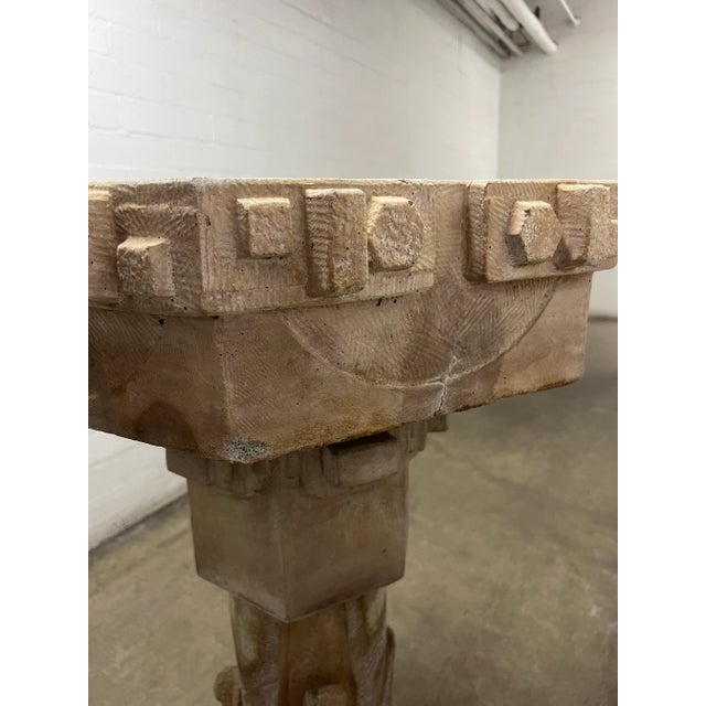 1980s Brutalist 3-Tiered Pedestal Concrete Fountain or Planter - Supellex For Sale - Image 11 of 13