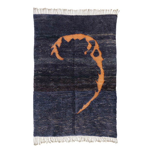 Hand-Knotted Wool Rug by Azele Studio For Sale