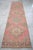 Textile 1960s Traditional Turkish Runner Rug Hand Knotted Distressed Low Pile Pink Hallway Decor For Sale - Image 7 of 13