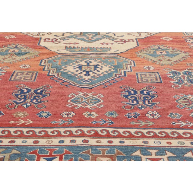Mid 20th Century Vintage Caucasian Soumak Rug - 09'09 X 13'05 For Sale - Image 5 of 9
