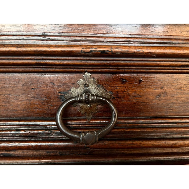 Brown Antique 18th Century Oak Dutch Baroque Cushion Cabinet For Sale - Image 8 of 13