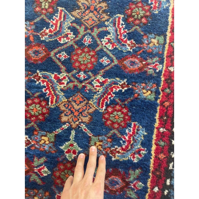 Blue Antique Runner Long & Narrow Over-sized Rug 2.11 x 16.8 For Sale - Image 8 of 15