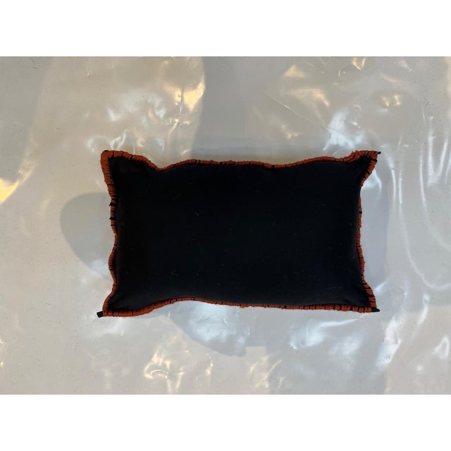 Pillow made with antique Persian Malayer rug fragment- Poly fill with fabric backing sewn closure-