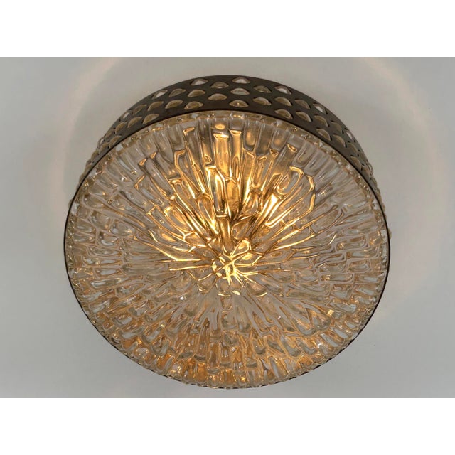 Mid-Century Modern Large Mid-Century 4-Flamed Flush Mount or Ceiling Lamp by Rupert Nikoll, 1960s For Sale - Image 3 of 18