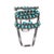 6 5/8" 50's-60's Zuni silver turquoise cluster cuff bracelet For Sale - Image 4 of 10