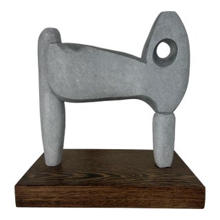 Abstract Marble Sheep Sculpture by Artist Scott Donadio For Sale