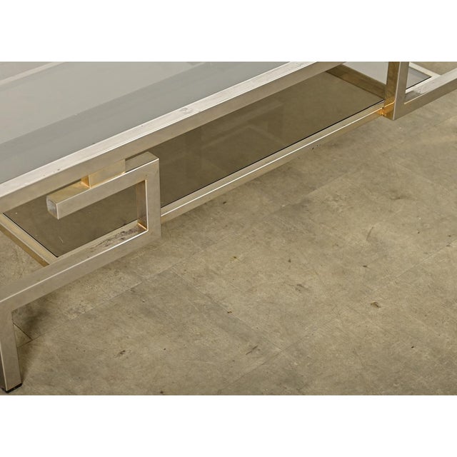 Metal French Vintage Coffee Table in the Manner of Guy Lefèvre For Sale - Image 7 of 11