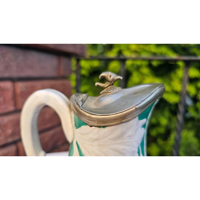 Pre-War Ceramic Beer Mug with Eagle-Head Handle For Sale - Image 3 of 10