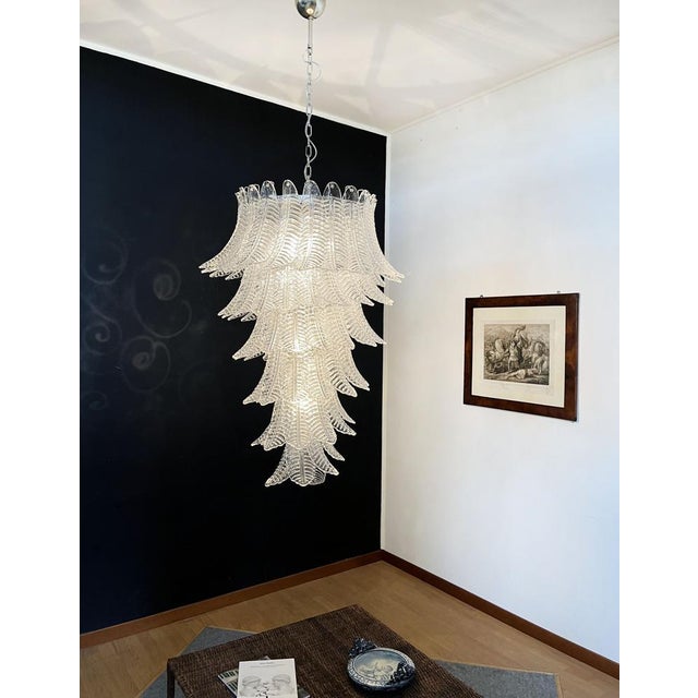 Large Italian Murano Felci Glass Spiral Chandelier, 1990s For Sale - Image 14 of 16
