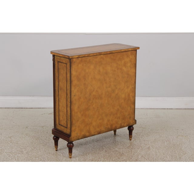 Maitland Smith Leather Wrapped Bookcase For Sale - Image 12 of 13