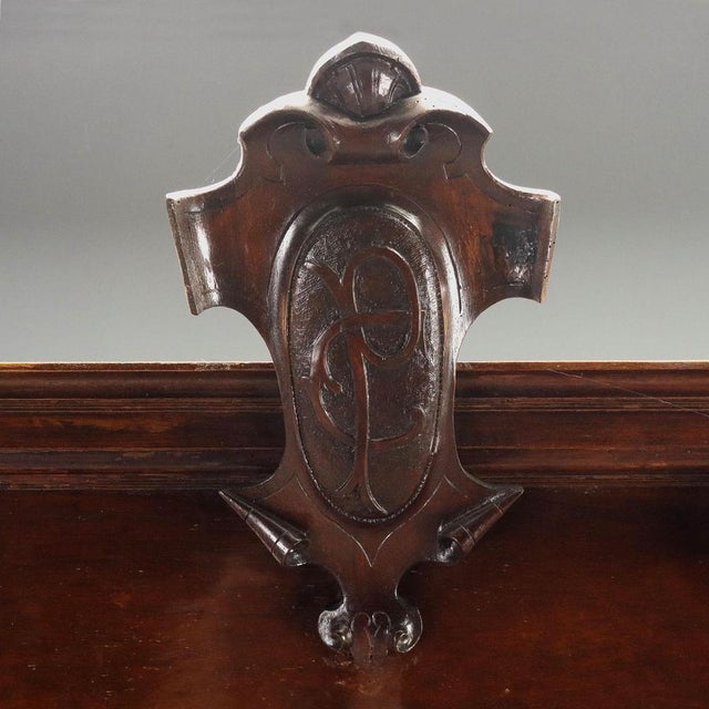 Wood Walnut Display Cabinet with Glass Doors For Sale - Image 7 of 13