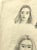 Mid 20th Century David Adickes Double Sided Early Modern Black & White Figurative Pencil Drawing Study of Doris, Mid 20th Century For Sale - Image 5 of 11