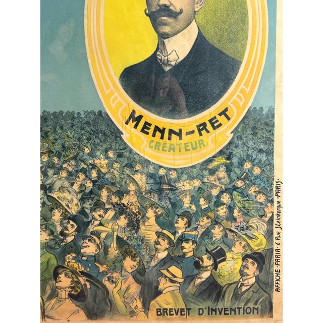 Candido Aragonez De Faria, Le Gyroscope Humain, Original Affiche, C. 1910 For Sale - Image 12 of 12