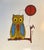"Owl" - 1970s Eleanor Kanasawe Signed Art Print For Sale