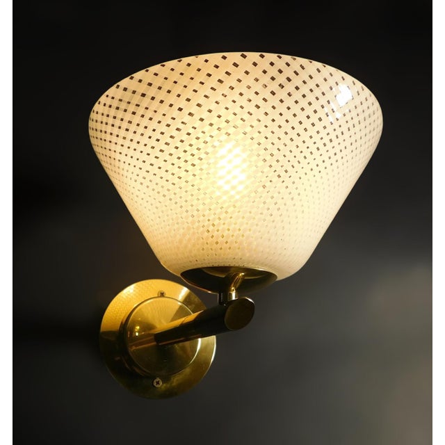1950s Murano Reticello Cup Sconce by Barovier E Toso For Sale - Image 9 of 11