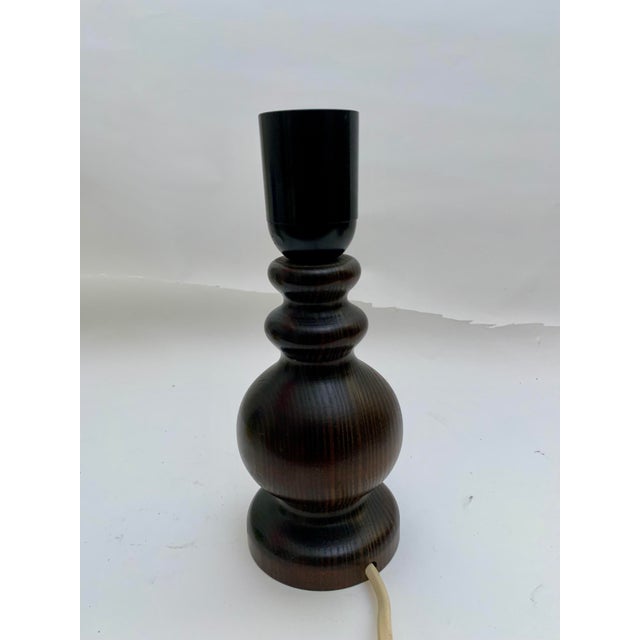 1970s Table Lamp, Pine, Sweden For Sale - Image 4 of 9
