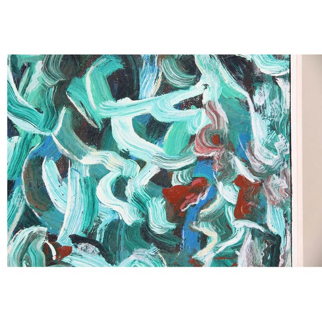 Lee Krasner Abstract Expressionist Lyrical Oil Painting on Canvas, Framed, Signed Jon Stark, 1988-1992 For Sale - Image 4 of 8