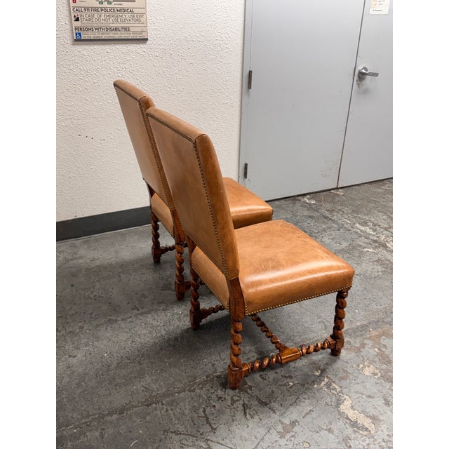 Early 21st Century Bausman & Company Model 3322 Barley Twist Leg Side Chairs, Pair For Sale - Image 5 of 12