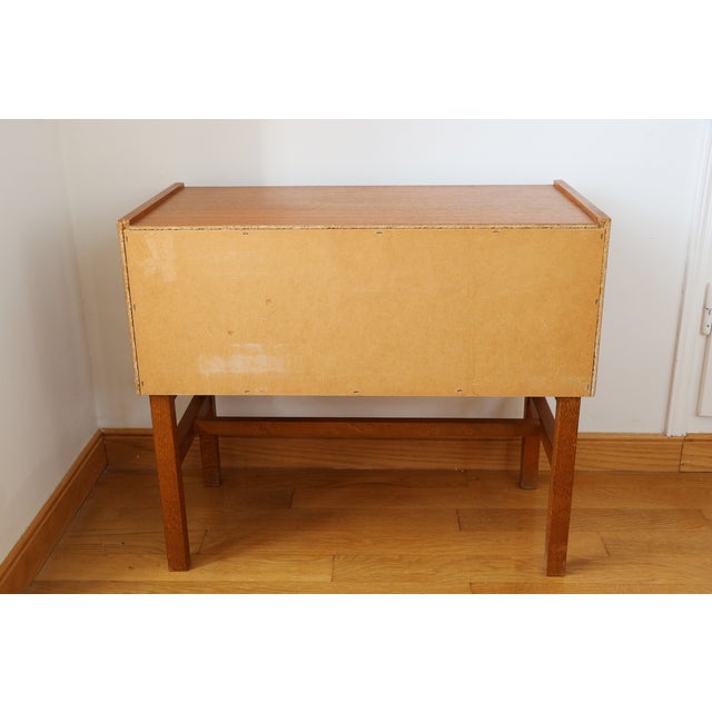 Large Scandinavian bedside table or small side table, 1960. Origin: Sweden. In excellent condition despite its age. Teak...