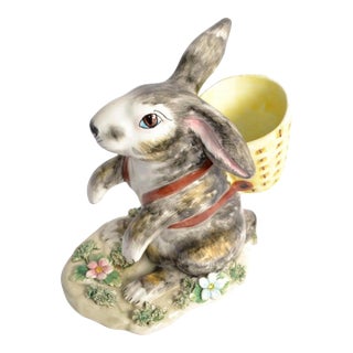 Italian Collectible Handmade Rabbit Bunny Animal Ceramic Figurine Arts & Crafts For Sale
