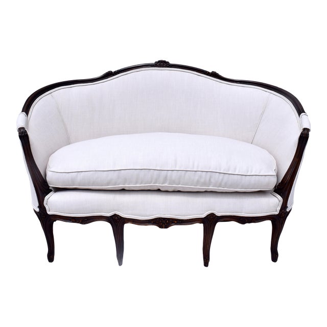 Antique French Louis XV Canape Settee Sofa For Sale