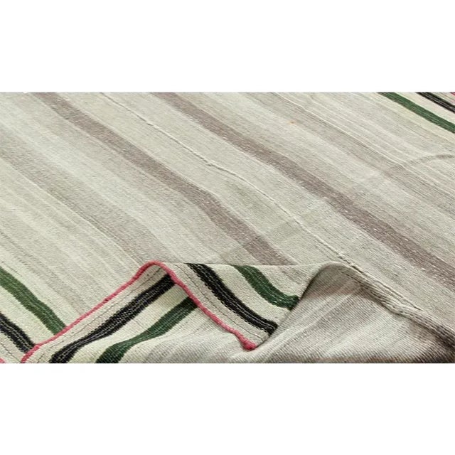 Traditional 1970s Flatweave Persian Kilim Area Rug 5’1″ X 8’2″ For Sale - Image 3 of 7