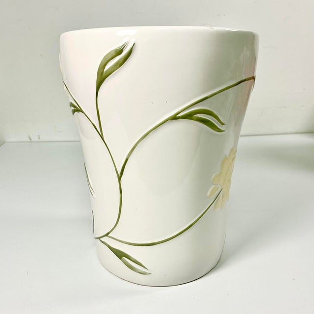 2019 Contemporary Art Nouveau Boho Chic Crosscill Penelope Ceramic Wastebasket. For Sale - Image 9 of 10