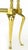 Metal Cast & Polished Brass Cabriole Leg Console Table For Sale - Image 7 of 8