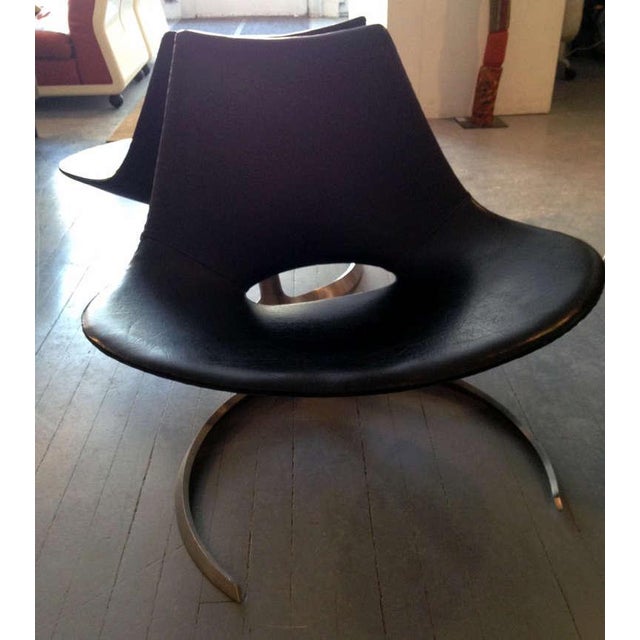 Design Pair of Rare Danish Scimitar Lounge Chairs For Sale - Image 4 of 7