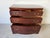 Vintage Serpentine-Front Mahogany Three-Drawer Nightstand / Bachelor’s Chest For Sale - Image 4 of 12