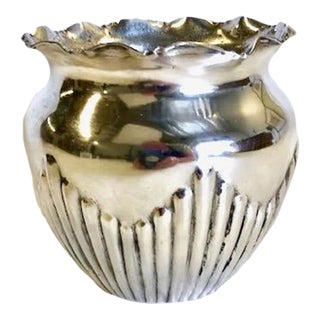 Antique Silverplate Victorian Catchpot For Sale