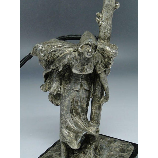 Metal 20th Century Sturm Night Lamp by J. Beck, Germany, 1890s For Sale - Image 7 of 12