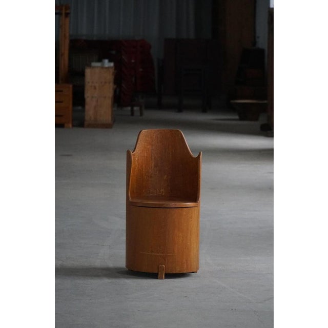 Mid-Century Scandinavian Modern Stump Chair in Pine, 1950s For Sale - Image 10 of 18