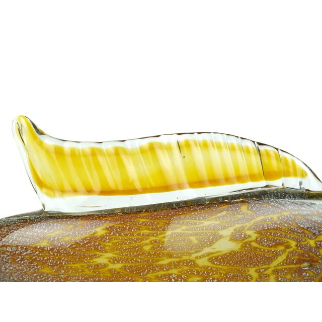 Yellow Late 20th Century Large Italian Murano Fish Sculpture Glass Art For Sale - Image 8 of 9