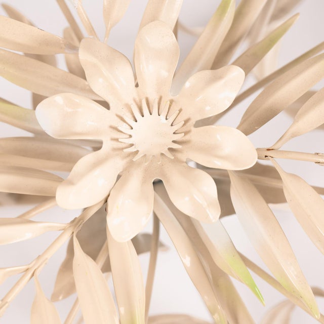 Vintage Holywood Regency Metal Glass Flower Table from Hans Kogl, 1970s For Sale - Image 4 of 14