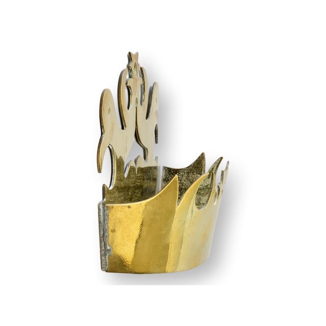 Victorian *Victorian Brass Crown Wall Pocket Measure For Sale - Image 3 of 5