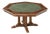 Romweber Viking Oak Mid Century Poker Table - 7-Sided - Green Leather Top - 61" X 61" X 30" For Sale