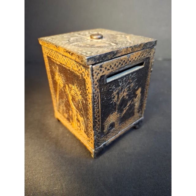 Brown Antique 1882 Kyser & Rex Cast Iron Sport Safe Bank Elephant Giraffe Dog Patented For Sale - Image 8 of 18