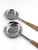 Contemporary Handmade Stainless Steel & Rattan Woven Handle Salad Server Set, Handcrafted in India - 2 pcs For Sale - Image 3 of 8