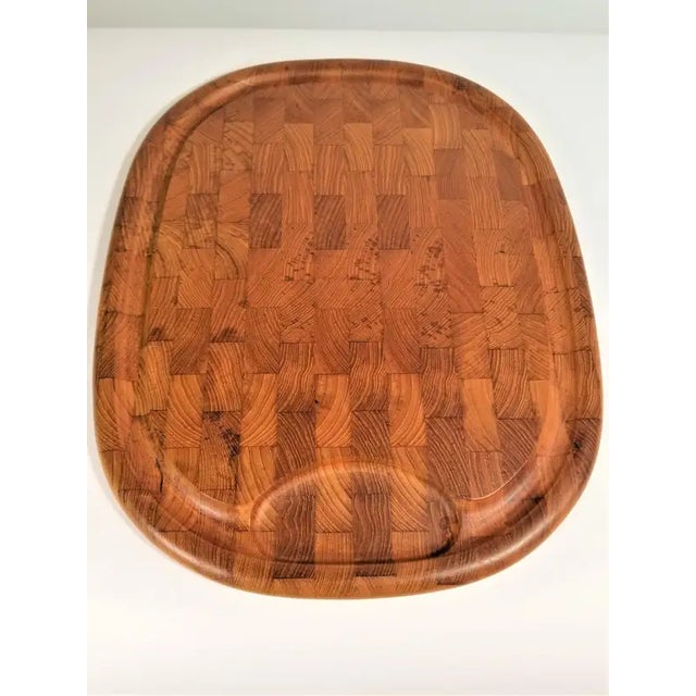 Wood 1970s Jens Quistgaard JHQ for Dansk Teak Midcentury Serving Board or Tray For Sale - Image 7 of 7