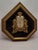 Mid-Century Judaica Ten Commandments Wall Plaque w/ Lions, Crown, Black Velvet