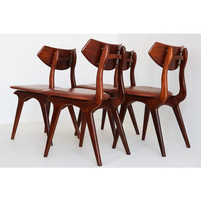 Vintage Dutch Teak Dining Chairs by Louis Van Teeffelen for Awa, 1960, Set of 4 For Sale - Image 6 of 14