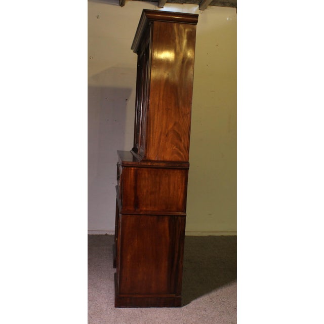 Mahogany Display Cabinet with Secretary Desk, 1800s For Sale - Image 12 of 14